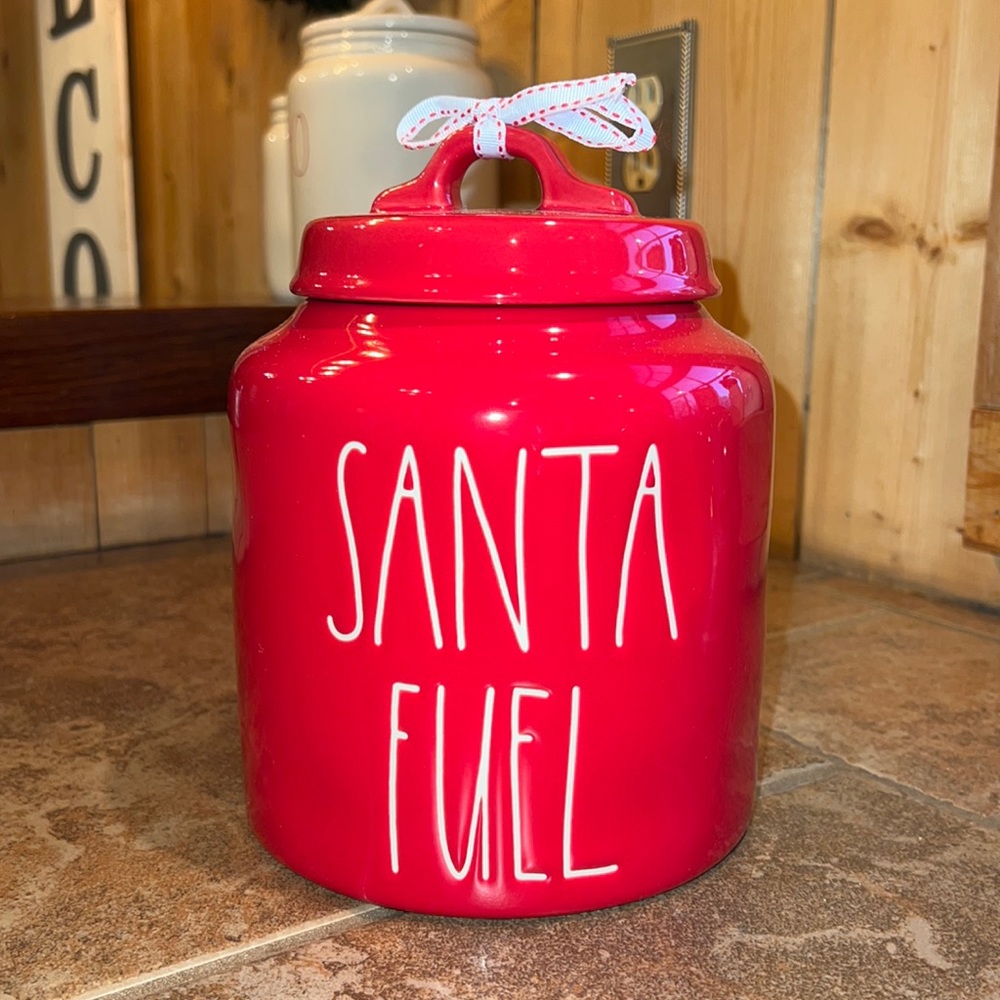 Rae Dunn "Santa Fuel" Canister